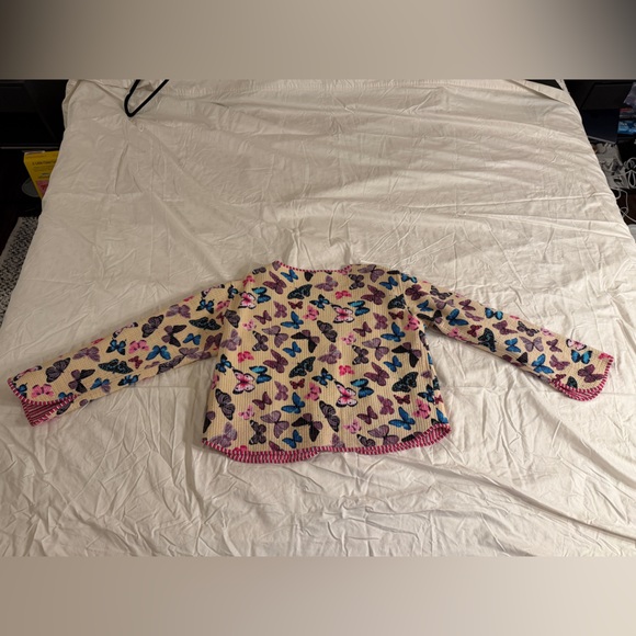 Handmade Reversible Quilted Jacket – Size XXL – Butterfly Print - Picture 6 of 7